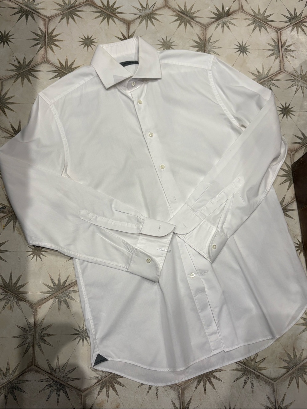 Corneliani Classic White Men’s Dress Shirt - Tailored Formal Shirt